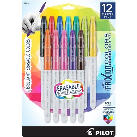FRIXION Marker, Erasable, Bold Point Type, 12/PK, Assorted PK PIL44155